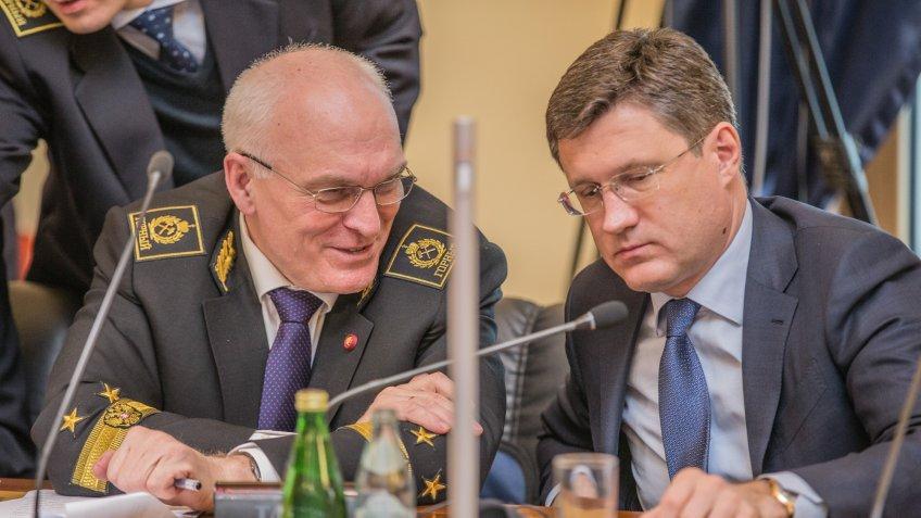 Ректор Горного университета В.С. Литвиненко, Министр энергетики РФ А.В. Новак